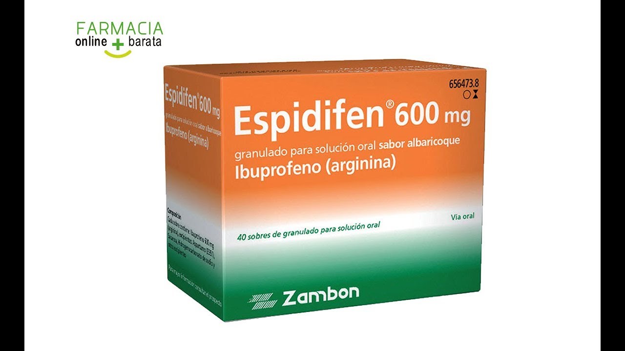 Prospecto de Espidifen 600 mg granulado para solución oral sabor menta